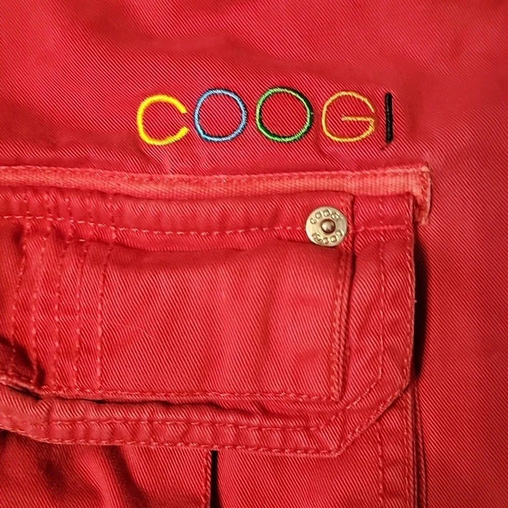 COOGI Y2K Jean Cargo Carpenter Skater Shorts Red Men's Size 44 - Picture 3 of 6